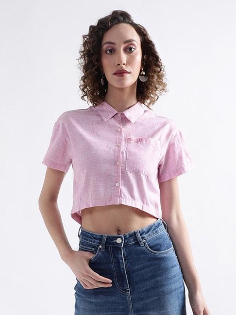 elle-pink-cotton-crop-top