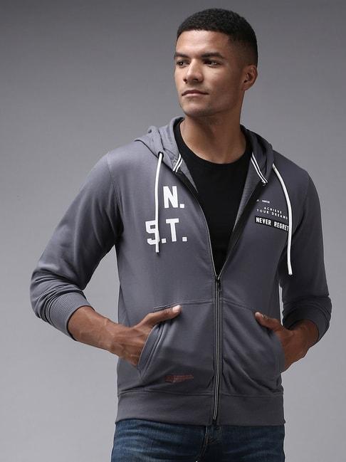 showoff-grey-regular-fit-printed-hooded-sweatshirt