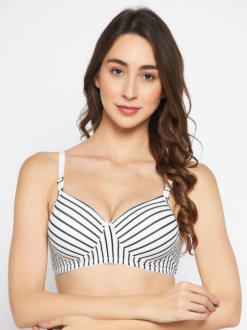 clovia-white-striped-full-coverage-non-wired-t-shirt-bra