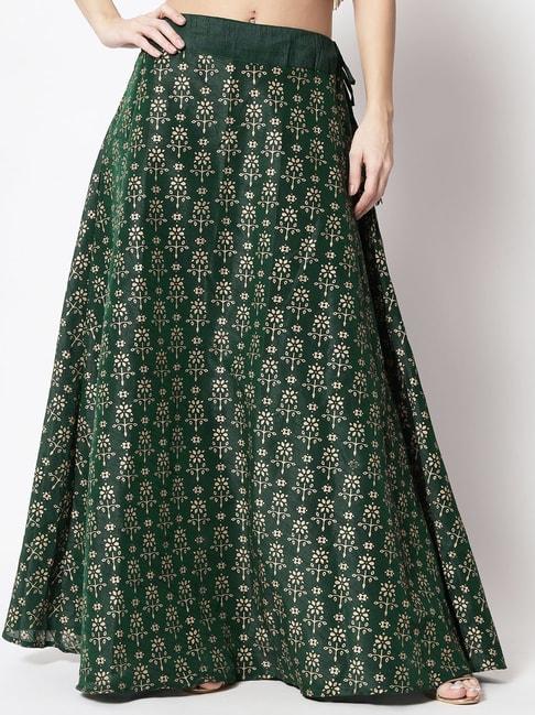 studiorasa-green-printed-skirt