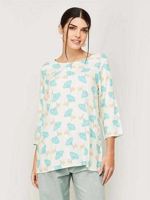 melange-by-lifestyle-off-white-printed-tunic