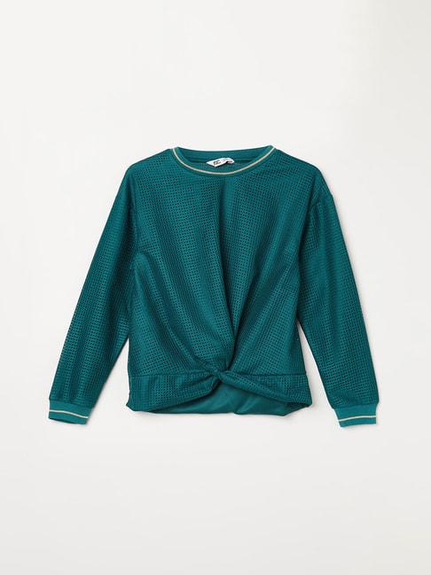 fame-forever-by-lifestyle-teal-self-design-full-sleeves-top