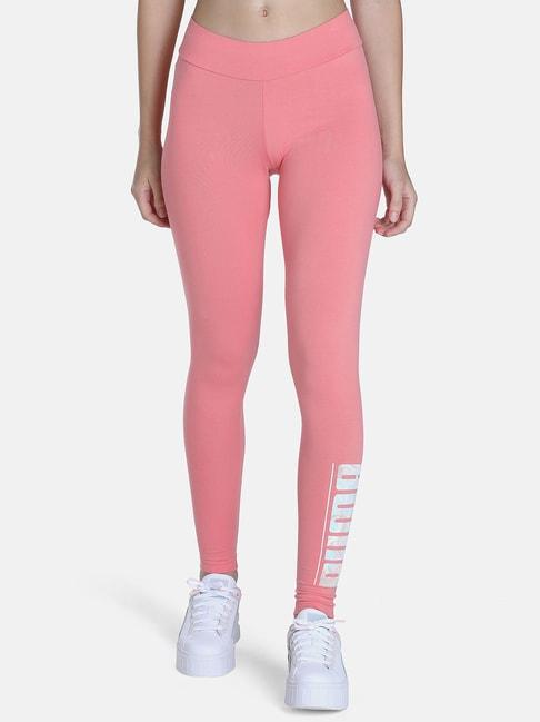 puma-pink-logo-print-mid-rise-tights