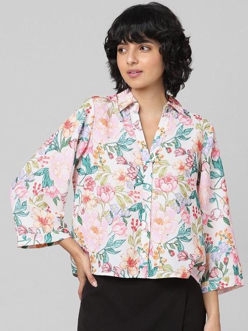 only-multicolor-floral-print-shirt