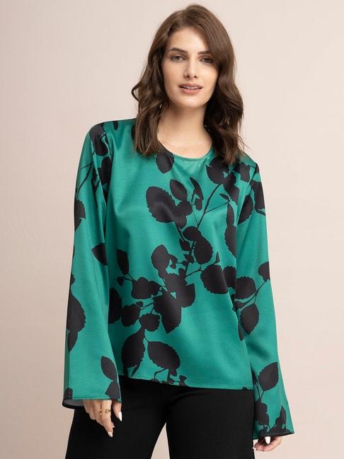 fablestreet-green-printed-top