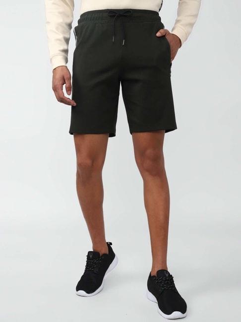 van-heusen-flex-green-regular-fit-striped-shorts