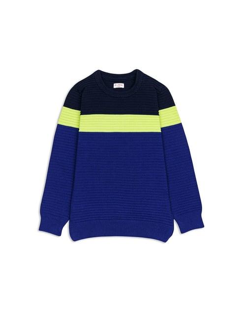 h-by-hamleys-boys-blue-&-green-color-block-full-sleeves-sweater