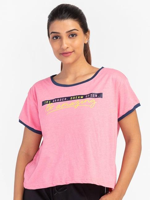 globus-pink-graphic-printed-sports-t-shirt