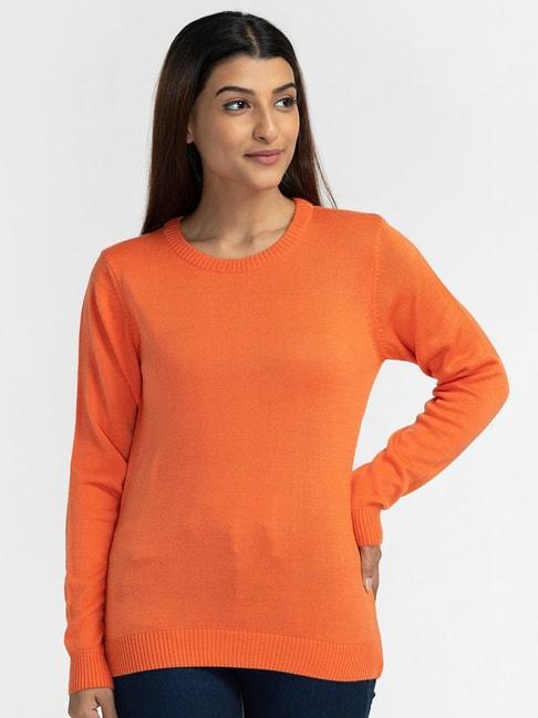 globus-orange-regular-fit-sweater