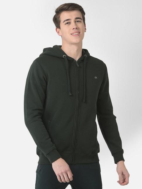 crimsoune-club-dark-green-regular-fit-hooded-sweatshirt