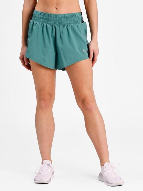 puma-teal-logo-print-mid-rise-sports-shorts