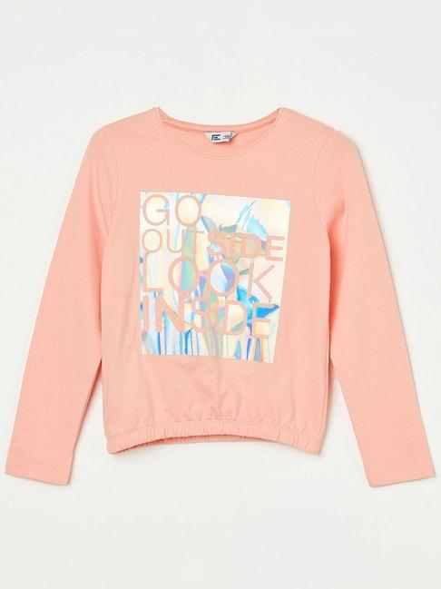 fame-forever-by-lifestyle-kids-peach-cotton-printed-full-sleeves-top