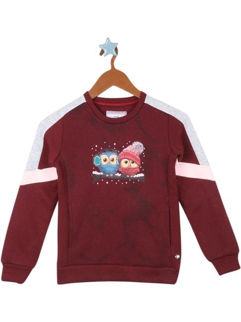 monte-carlo-kids-maroon-printed-full-sleeves-sweatshirt