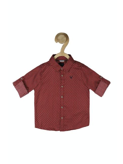 allen-solly-kids-maroon-printed-full-sleeves-shirt