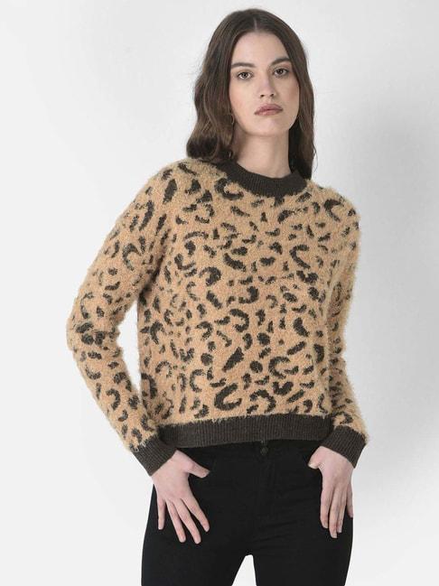 crimsoune-club-brown-animal-print-sweater