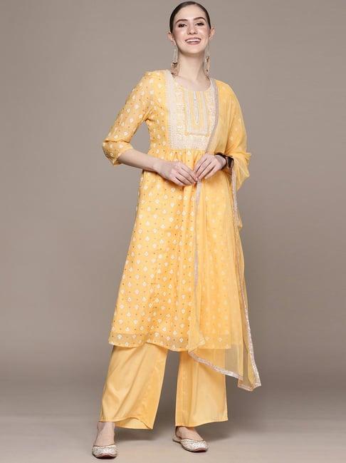 ziyaa-yellow-embroidered-kurta-palazzo-set-with-dupatta