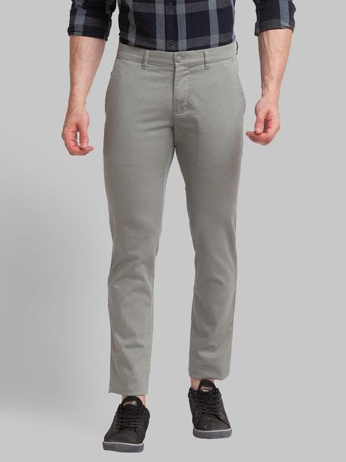 parx-green-tapered-fit-printed-trousers