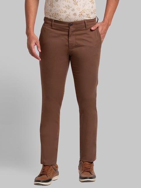 parx-brown-tapered-fit-trousers