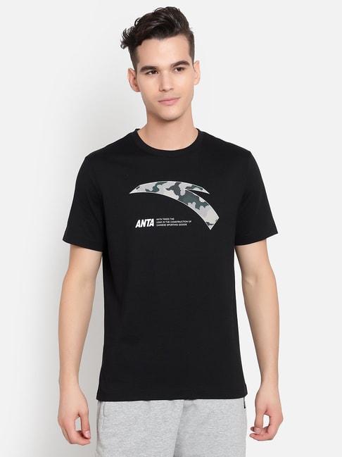 anta-black-regular-fit-printed-crew-t-shirt