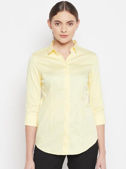 crozo-by-cantabil-yellow-cotton-shirt