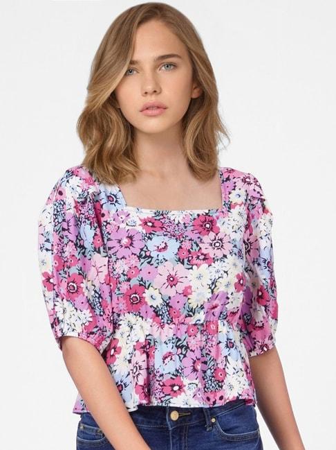 only-multicolor-floral-print-top