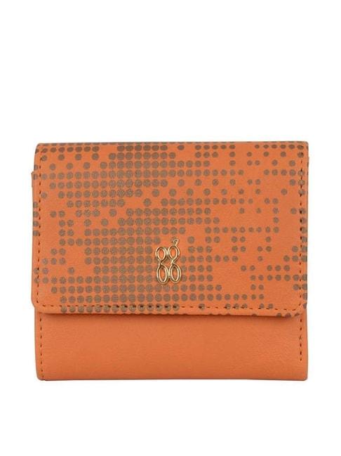 baggit-orange-printed-tri-fold-wallet-for-women