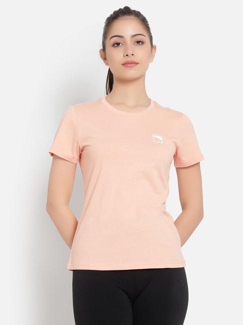 anta-peach-cotton-sports-t-shirt