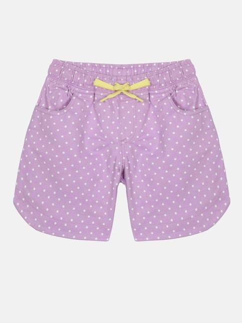 kiddopanti-kids-purple-printed-shorts