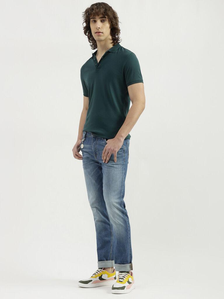 solid-pattern-slim-fit-jeans