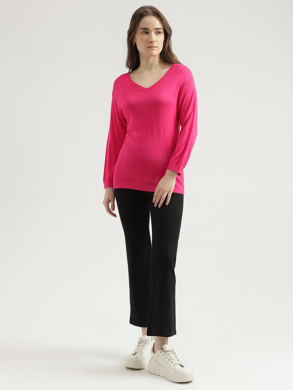 women's-regular-fit-v-neck-solid-sweater