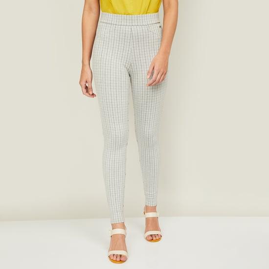 allen-solly-women-checked-woven-trousers