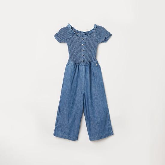 pepe-jeans-girls-textured-round-neck-jumpsuit
