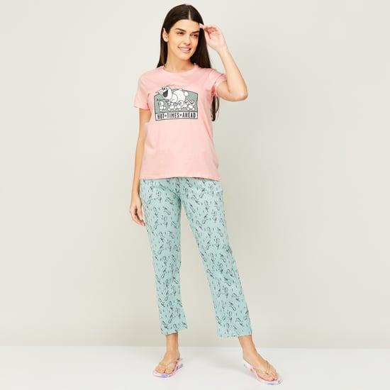 ginger-women-graphic-printed-round-neck-t-shirt-with-elasticated-pyjamas