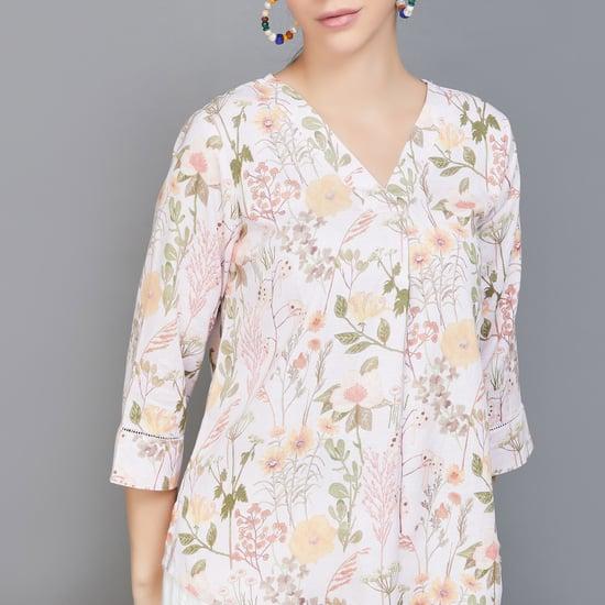 melange-women-floral-printed-tunic