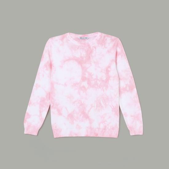 fame-forever-girls-printed-round-neck-sweater