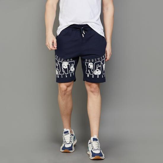 smileyworld-men-printed-elasticated-casual-shorts
