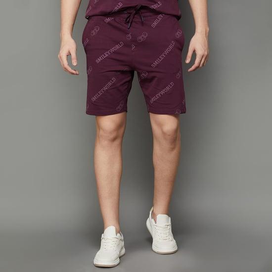 smileyworld-men-printed-regular-fit-shorts
