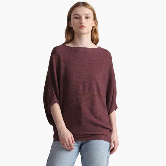 only-women-knit-batwing-sleeve-sweatshirt