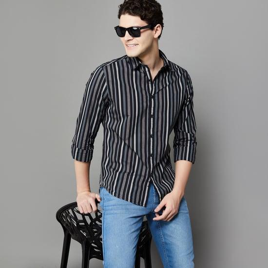 denimize-men-striped-slim-fit-casual-shirt