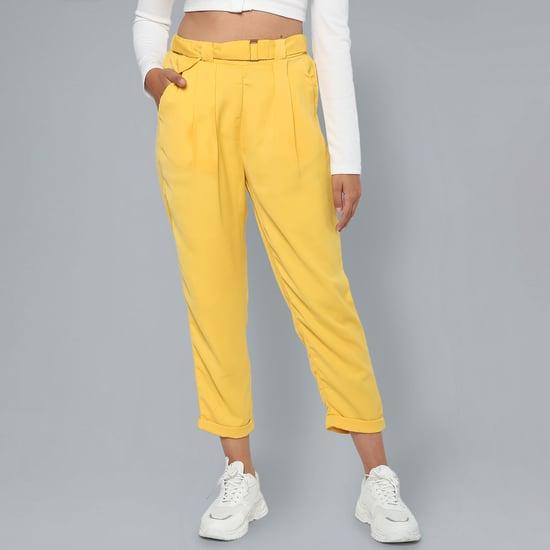 flying-machine-women-solid-pleated-trousers