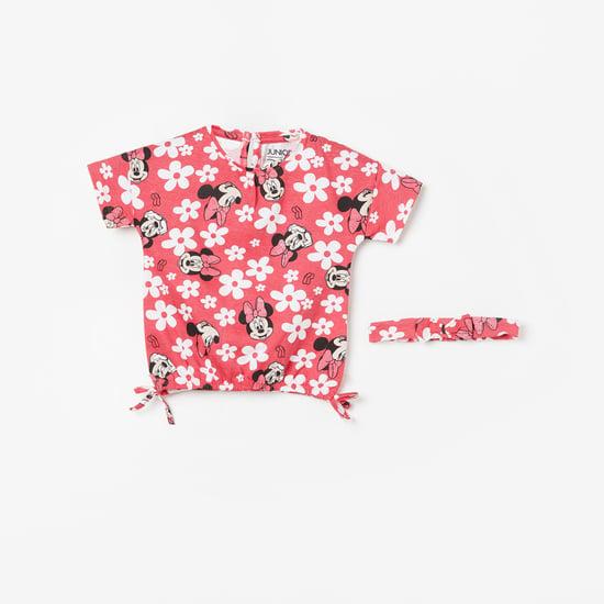 juniors-girls-minnie-mourse-printed-top-with-headband