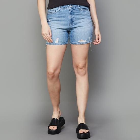 kraus-women-distressed-denim-shorts