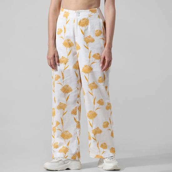 only-women-printed-flat-front-trousers