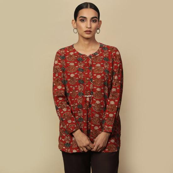 w-women-floral-printed-straight-tunic