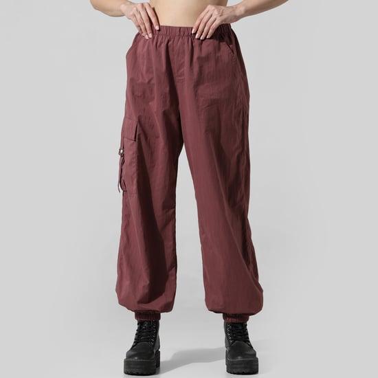 only-women-solid-cargo-joggers