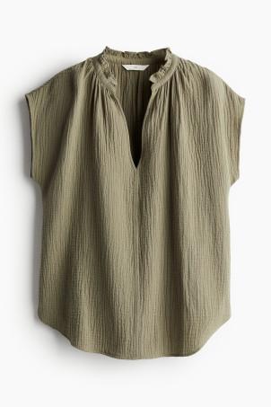 frill-trimmed-cotton-blouse