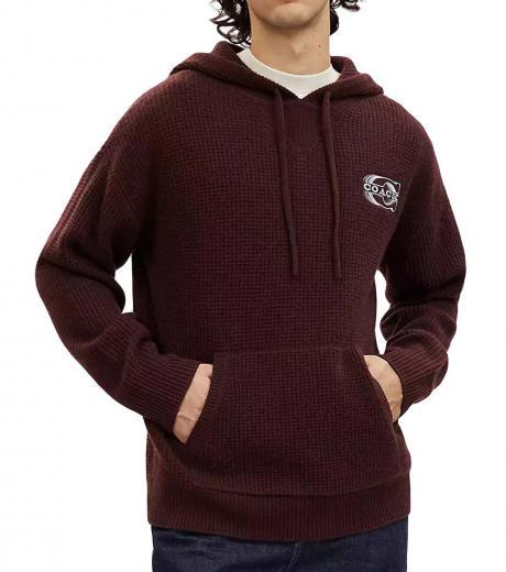 maroon-knit-logo-hoodie
