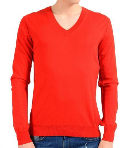 red-silk-v-neck-sweater