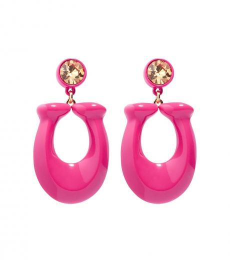fuchsia-chubby-c-drop-earrings