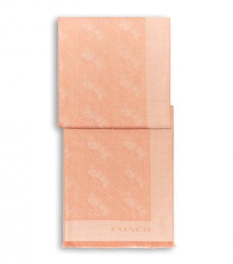 peach-horse-and-carriage-print-scarf